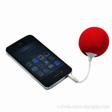 3.5mm Audio Dock/Ball Speaker, Built-in Rechargeable Battery, Works for iPhone/Mobile Phone/iPad